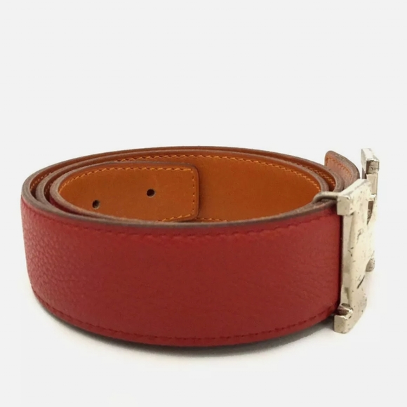HERMES CONSTANCE H BELT POTIRON LEATHER MENS BELT/R3485 - Picture 3 of 12
